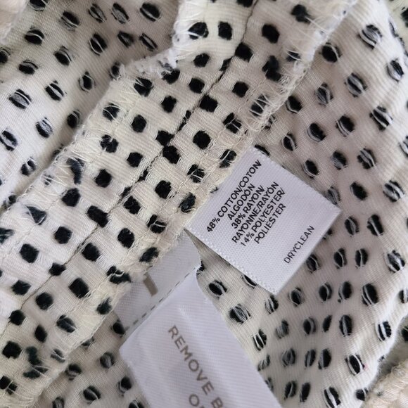 Ann Taylor LOFT women's off white cream and black design shorts size 14 - Picture 11 of 13